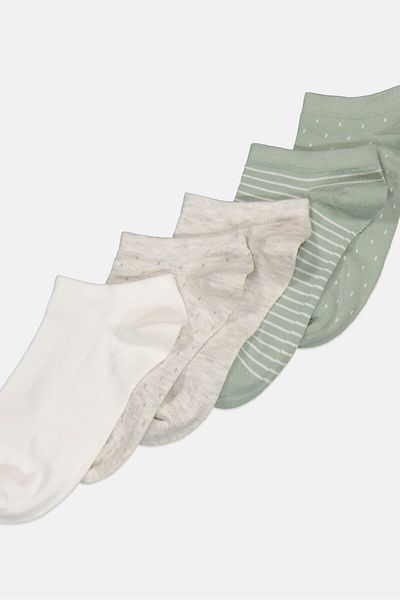 RBX Women 5 Pairs Yarn Dye Ankle Socks, Multicolor