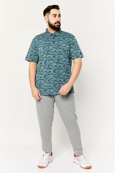 adidas Men Sportswear Fit Short Sleeve Outdoor Polo Shirt, Sage Blue