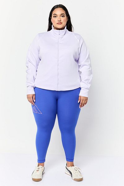 adidas Women Plus Size Long Sleeves Training Jacket, Lavender