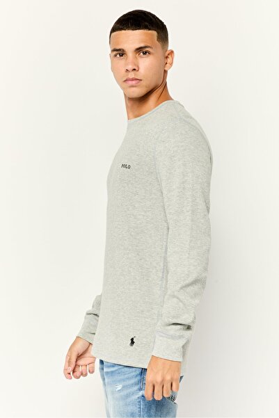 Polo Ralph Lauren Men Crew Neck Embroidered Logo Long Sleeves Sweatshirt, Light Grey
