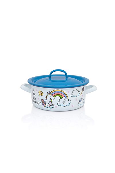 Metalac Dino Metalac 0.75l saucepan with lid, enamel, 12cm, 0.75l