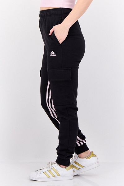 adidas Women Sportswear Fit Outdoor Sweatpants, Black/pink