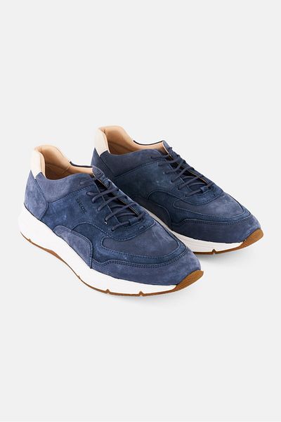 Geox Men Lace Up Casual Shoes, Navy
