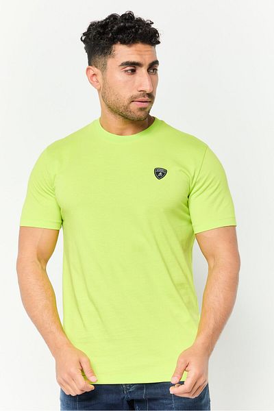 Lamborghini Men Sportswear Fit Short Sleeve Outdoor T-Shirt, Lime Green