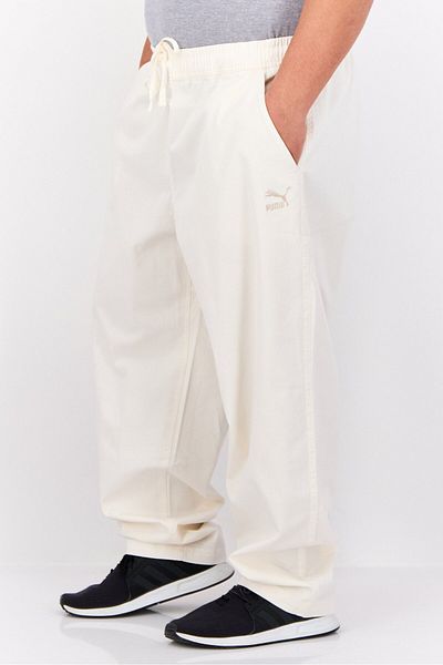 Puma Men Relaxed Fit Embroidered Logo Golf Pants, White
