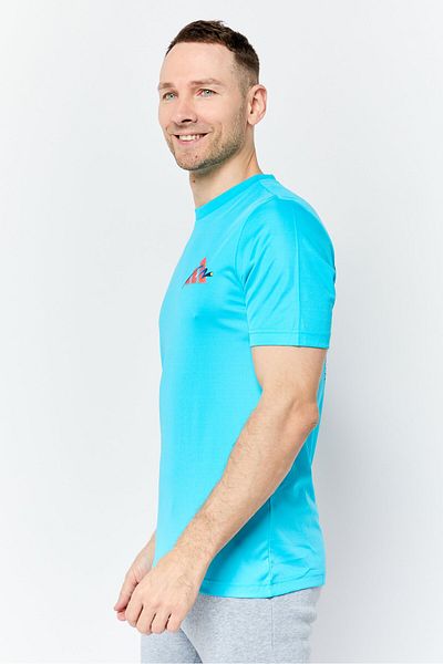 adidas Men Sportswear Fit Short Sleeves Tennis T-shirt, Lucid Cyan