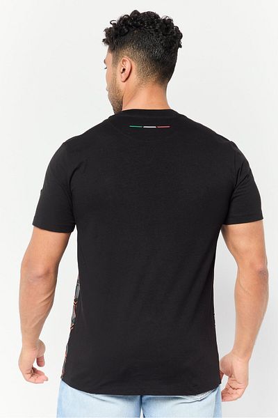 Lamborghini Men Crew Neck Allover Print T-shirt, Multicolor