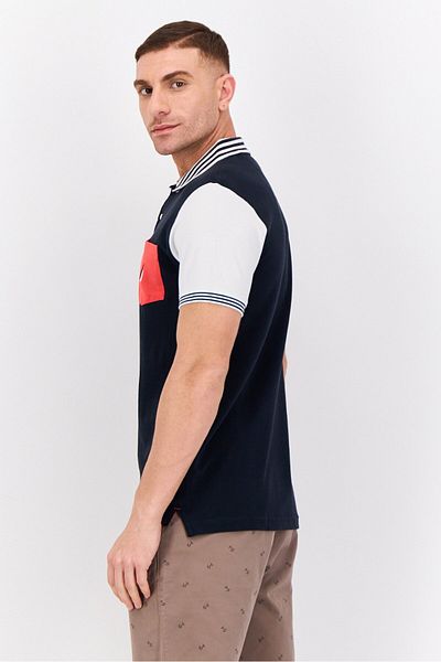 Nautica Men Regular Fit Embroidered Logo Short Sleeves Polo Shirt, Black