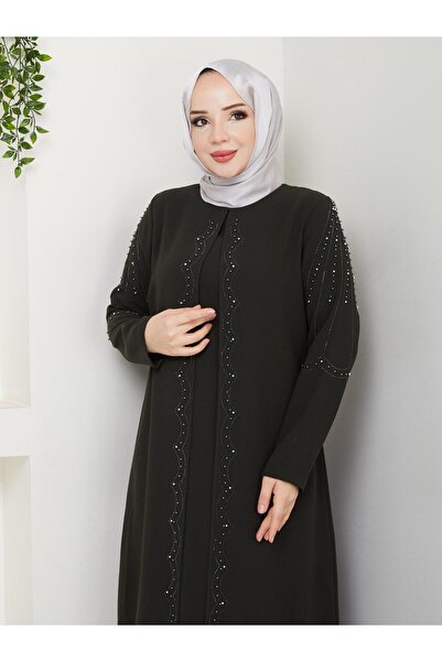 ELBİSHE Kol Taş Detaylı Anne Elbisesi