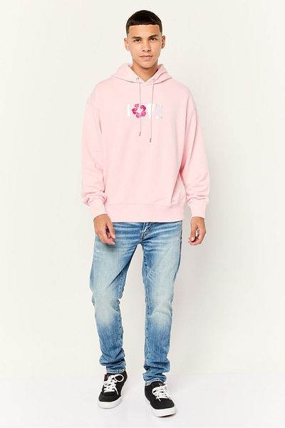 Esprit Men Hood With Drawstring Brand Logo Long Sleeves Sweatshirt, Black