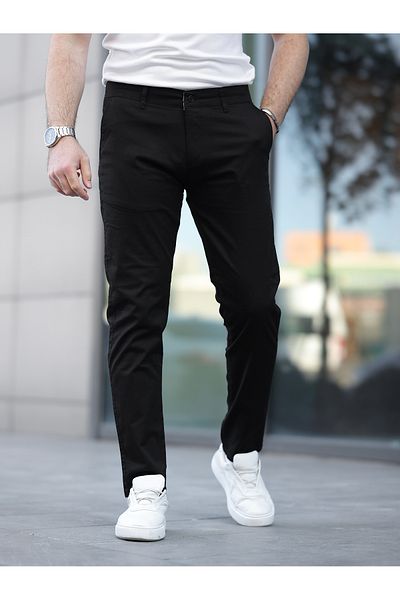 BASEL.CO Slim Fit Thin Summer Chino Linen Trousers