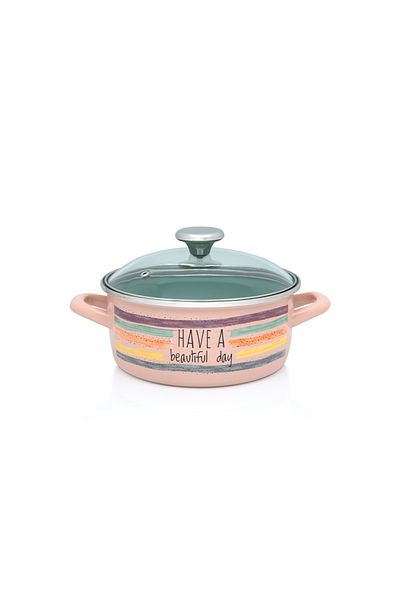 Metalac Cratita 2.75l capac din sticla Divan Dan Metalac, email, 20cm, 2.75l
