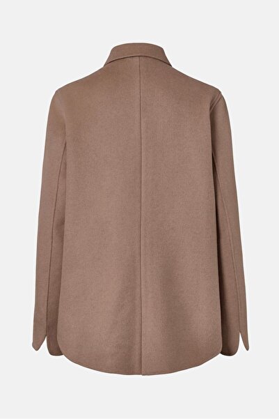 Tchibo Women Wool Jacket With Cashmere Coat, Light Brown