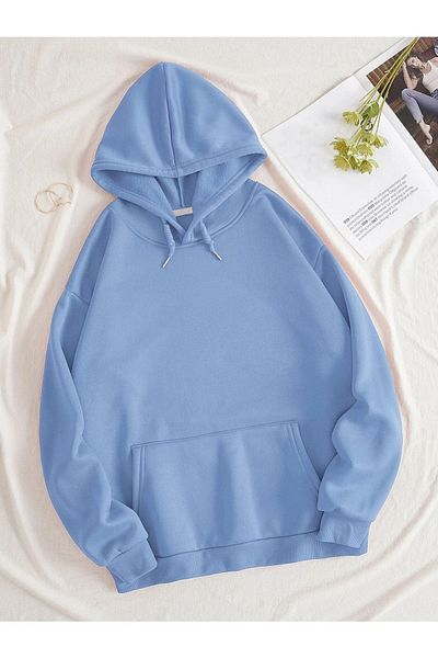 CLAYES Hanorac supradimensionat unisex Smile Baby Blue