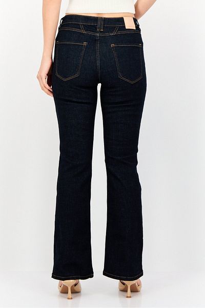 Esprit Women Regular Fit Mid Rise Straight Leg Stretchable Jeans, Navy