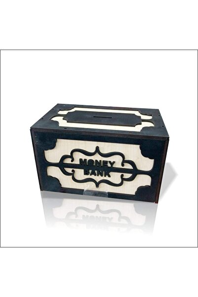 M3DECORİUM Geniş Büyük Ebat Gizli Kapaklı Kilitli Tip Box Money Bank Kumbara