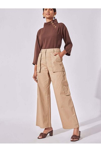 The Label Life Khaki Patch Pocket Cargo Pants