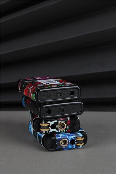 Silvio Monetti Çift Alevli Özel Tasarım Pürmüz ve Normal Ateş Siyah Gazlı Çakmak - 25CAK131M11