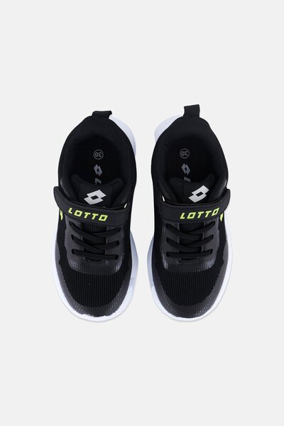 Lotto Kids Boy Velcro Running Shoes, Black