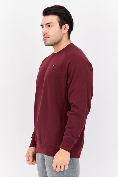 Puma Men Sportswear Fit Long Sleeves Outdoor Sweatshirt, Maroon