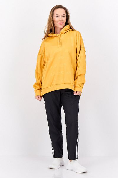 adidas Women Sportswear Fit Long Sleeve Outdoor Hoodie, Mustard