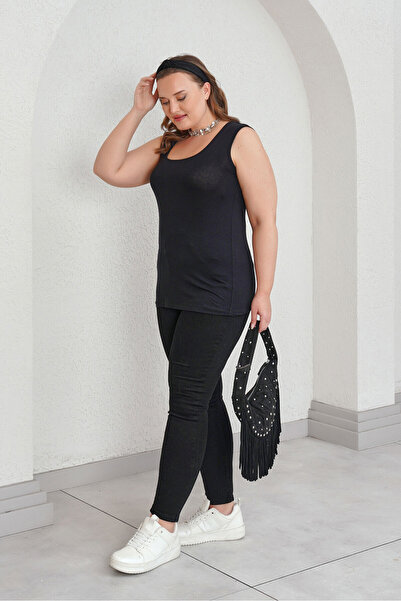 Büyük Moda Basic Sleeveless Combed Body