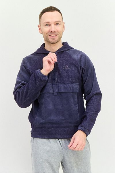 adidas Men Sportswear Fit Long Sleeves Running Sweatshirt, Navy Blue