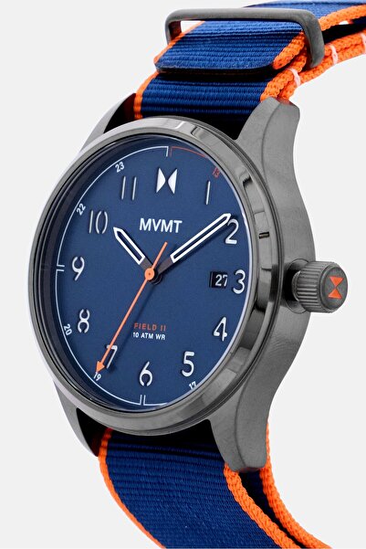 MVMT Men 28000388-D Field II Nylon Analog Watches 41 mm, Blue