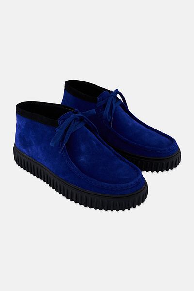 CLARKS Men Standard Torhill Hi Lace Up Casual Shoe, Blue