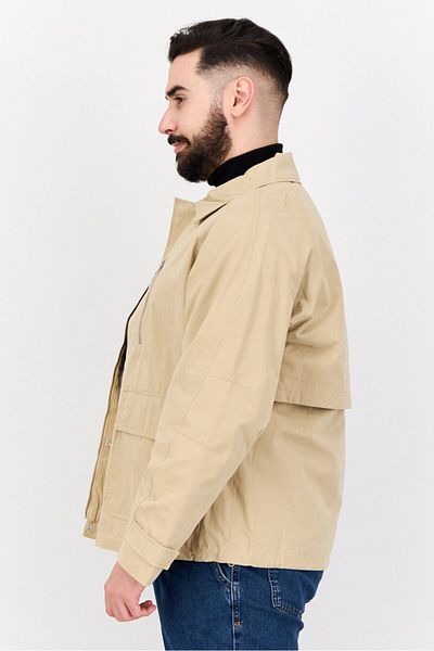 Esprit Men Plain Jacket Shirt, Tan