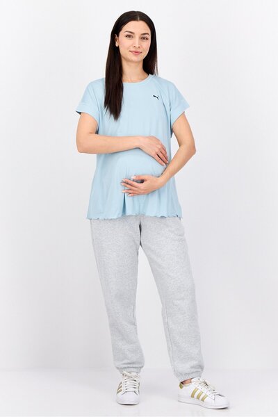 Puma Maternity Oversized Short Sleeves Training Top, Turquoise