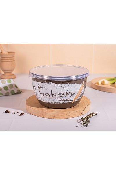 Metalac Recipient multif 1.7l cu capac Bakery Metalac, email, 16cm, 1.7l