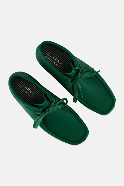 CLARKS Women Wallabee Standard Lace Up Casual Shoes, Teal Green