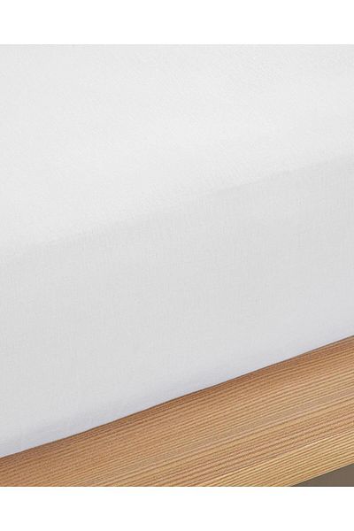 English Home Plain Cotton King Size Bed Sheet White 260X280 cm