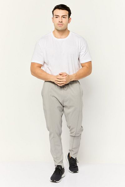 Threadbare بنطال رياضي رجالي بقصّة عادية ورباط، رمادي فاتح