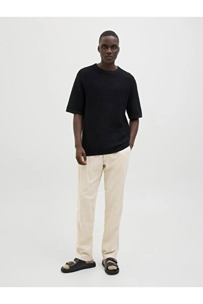 Jack & Jones 12274977   Elastic Waist Relaxed Fit Pure Linen Men's Trousers B...