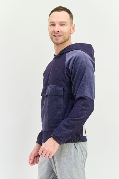 adidas Men Sportswear Fit Long Sleeves Running Sweatshirt, Navy Blue