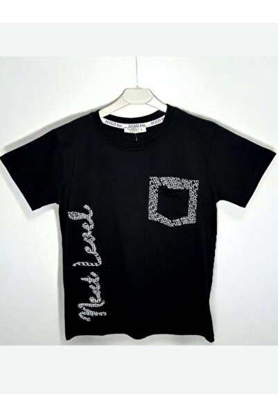 Zekids Tricou pentru băiat din bumbac cu jumătate de mânecă cu buzunar