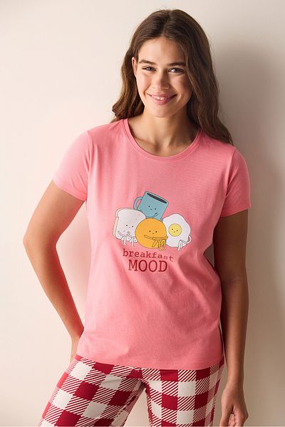 Penti multicolored Breakfast mood Pants and Pajama Set