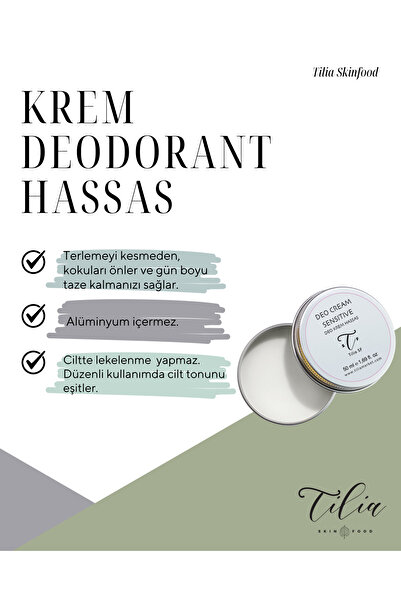 Tilia Skinfood Krem Deodorant Hassas Cilt