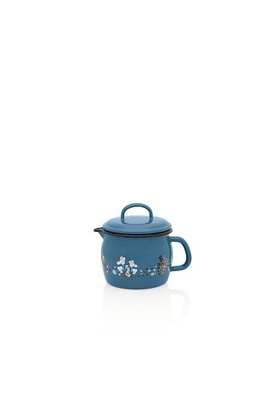 Metalac Blue cooking delight Bellied mug with vernier with lid