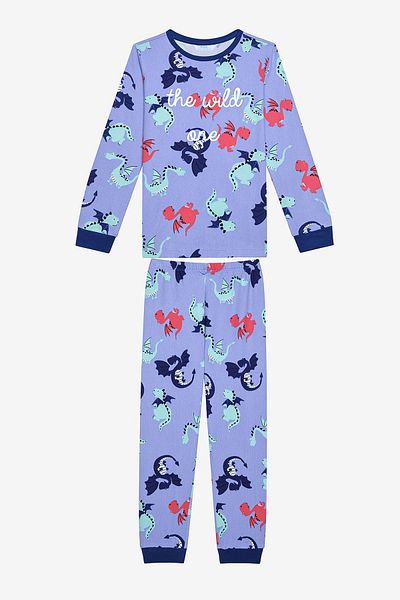 Penti Jungen-Pyjama-Set mit Drachen-Flieder