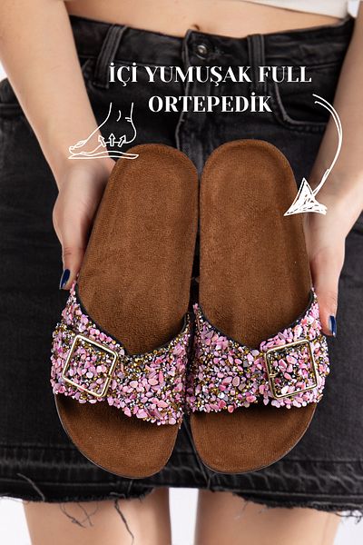 pien Stylish Daily Full Orthopedic Slippers with Single Buckle