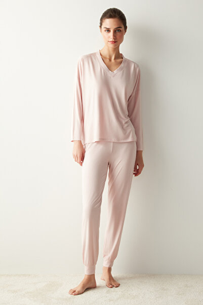 Penti Pembe Çizgili Pijama Üstü