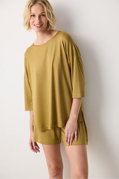 Penti Aging Collagen Yellow Shorts Pajama Set