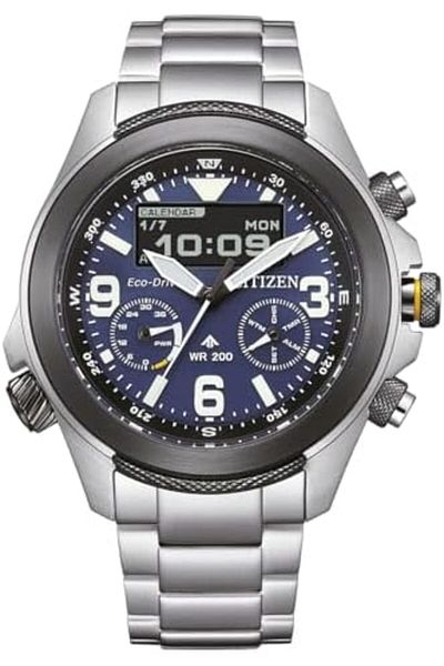 Citizen Promaster Land JV1006-51L Eco-Drive Men's Watch Blue Dial, Stainless Steel, 43.5mm, 200m