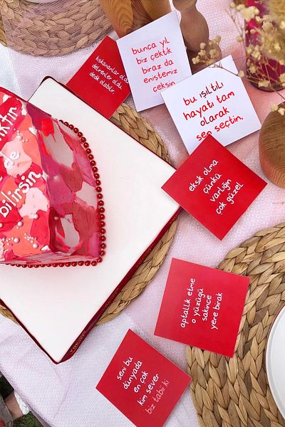 Pankart Evi Bachelorette Party Red Motto 12 Pcs Fun Cards Bride to Be