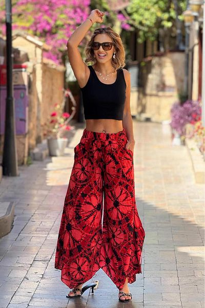 Nevin Kaya Moda Red Spanish Pants