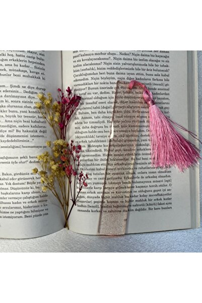 egehobby Epoksi Kitap Ayracı Açık Pembe Simli
