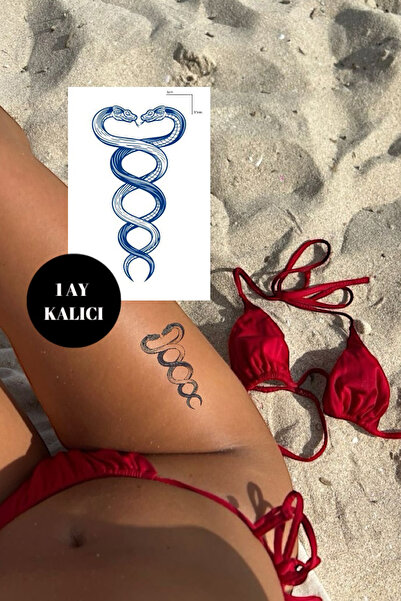 TAKIŞTIR Yılan Figürlü 12 Saat Sonra Kararan Geçici Dövme Tattoo